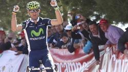 Valverde celebra la victoria de etapa. | EFE