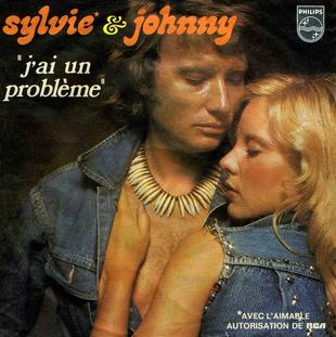 Johnny Hallyday y Sylvie Vartain
