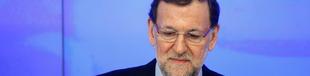 Mariano Rajoy, este sábado, en la sede del PP. | Cordon Press