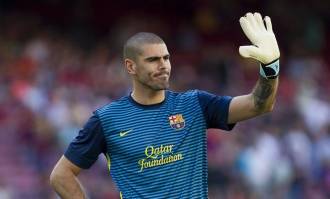 Víctor Valdés en su época como jugador. |  EFE