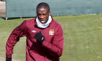 Yaya Touré, durante un entrenamiento con el Manchester City. | Cordon Press