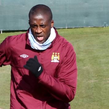 Yaya Touré, durante un entrenamiento con el Manchester City. | Cordon Press