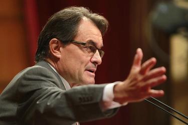 Artur Mas durante el debate de este jueves. | EFE