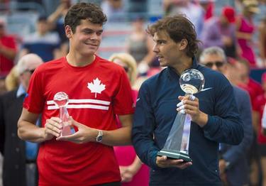 Rafa Nadal y Milos Raonic, tras la final de Montreal | Cordon Press