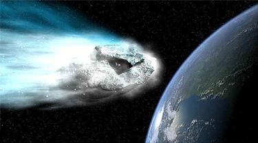 Montaje de la aproximacin de un asteroide con la Tierra. | NASA