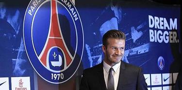 David Beckham, en su presentacin como jugador del PSG. | Cordon Press