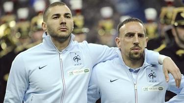 Benzema y Ribry, durante un partido con la seleccin francesa. | EFE/Archivo