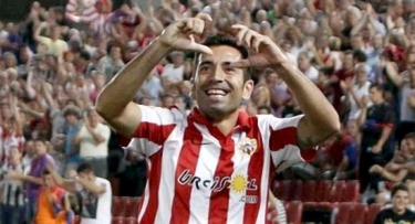 Charles celebra un gol con el Almería. | Archivo