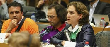 Ada Colau, en el Parlamento Europeo | EFE