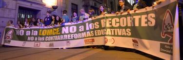 Manifestación contra la Lomce, el pasado mes de mayo, en Madrid. | Cordon Press