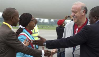 Del Bosque, a la llegada de la seleccin espaola a Guinea Ecuatorial. | EFE