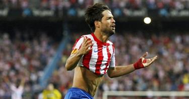 Diego Ribas celebra un gol con el Atltico de Madrid. | Archivo
