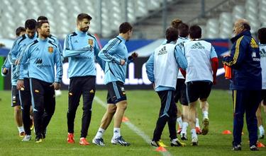 Entrenamiento de la seleccin espaola en Saint Denis. | EFE