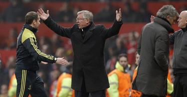 Alex Ferguson, durante el partido de vuelta contra el Real Madrid. | Cordon Press/Archivo