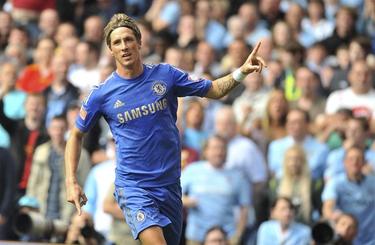 Fernando Torres celebra su gol en la Community Shield. | EFE