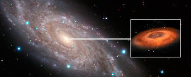 Gas molecular sorprendentemente caliente orbitando hacia el agujero negro de nuestra galaxia. | ESA