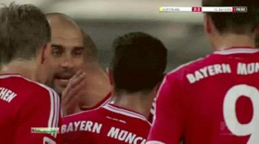 Guardiola dio una bofetada a Thiago durante la Supercopa de Alemania. | Imagen TV
