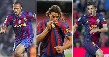 Henry, Ibrahimovic y Villa, exjugadores del Barcelona. | Archivo