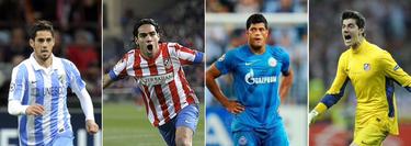 Isco, Falcao, Hulk y Courtois.