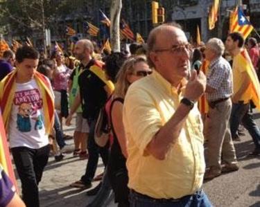 Jaume Roures en la manifestacin de la Diada de este ao.