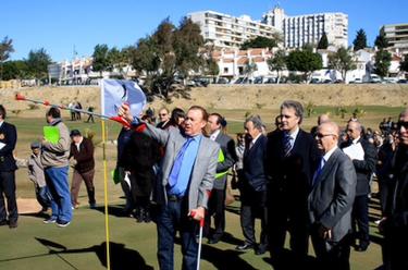 Miguel ngel Jimnez, durante la inauguracin de la escuela de golf que lleva su nombre. | Foto: A. Marfil
