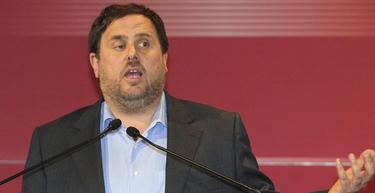 Oriol Junqueras durante la conferencia en la Cmara de Comercio de Barcelona | EFE