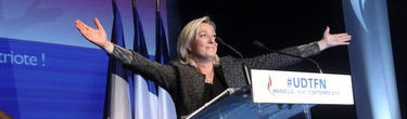 Marine Le Pen, el pasado 15 de septiembre en el Congreso de Marsella | Cordon Press