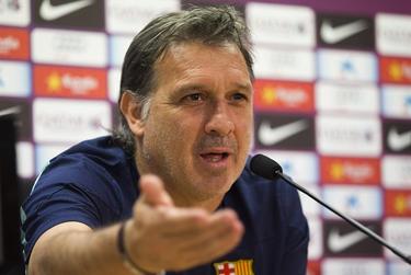Tata Martino, entrenador del Barcelona, en rueda de prensa. | EFE
