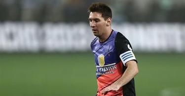 Messi, durante un partido de su gira de amistosos. | EFE