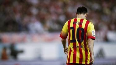 Leo Messi, durante el partido de ida de la Supercopa. | EFE