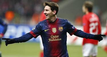 Messi celebra su primer gol al Spartak. | Cordon Press