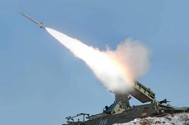 un misil antiareo durante un simulacro en Corea del Norte. | Efe
