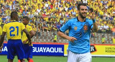 Negredo celebra el gol anotado ante Ecuadro. | EFE