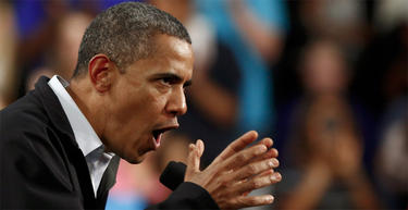 Obama durante el mitin en Springfield, Ohio, donde habló de votar para vengarse. | Cordon Press/Reuters