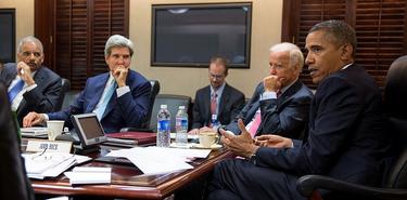 El presidente, durante la reunión en la 'Situation Room'. | White House/Pete Souza 