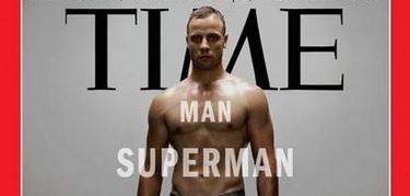 Extracto de la portada de la revista Time con Oscar Pistorius.