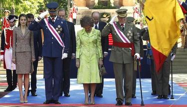 Los Reyes y los Príncipes, en el acto de las Fuerzas Armadas | EFE