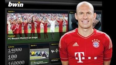 Arjen Robben, durante la entrevista a Bwin.