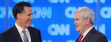 Romney y Gingrich en un debate durante la campaña. | Archivo