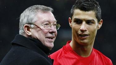 Alex Ferguson y Cristiano Ronaldo, durante la etapa del portugus en el United. | EFE