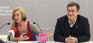 Rosa Díez y José Ignacio Prendes. | EFE