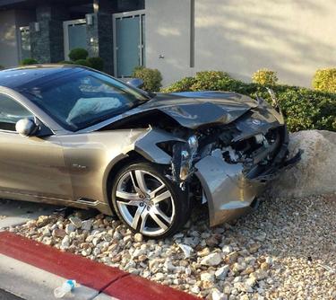 El coche de Santana tras el accidente | Cordon Press