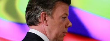 Juan Manuel Santos, tras realizar su declaracin. | EFE