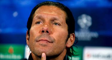 Simeone, en la rueda de prensa previa al partido contra el Zenit. | Cordon Press