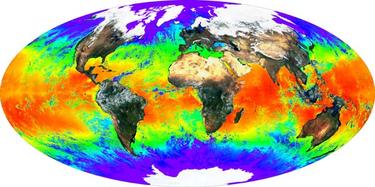 Temperatura en la superficie terrestre al comienzo de la primavera de 2000 | Wikipedia