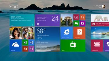La pantalla de Inicio de Windows 8.1, con iconos de nuevos tamaos y nuevos fondos. | Archivo