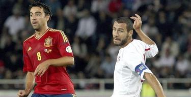 Xavi, durante el Georgia-Espaa. | EFE/Archivo