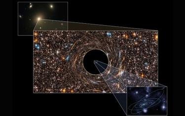 Tamao de uno de los agujeros negros | Nature