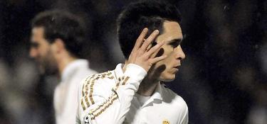 Callej�n celebra el gol marcado ante la Ponferradina. | EFE
