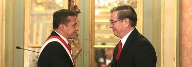 Humala y el nuevo primer ministro, Oscar Valds. 